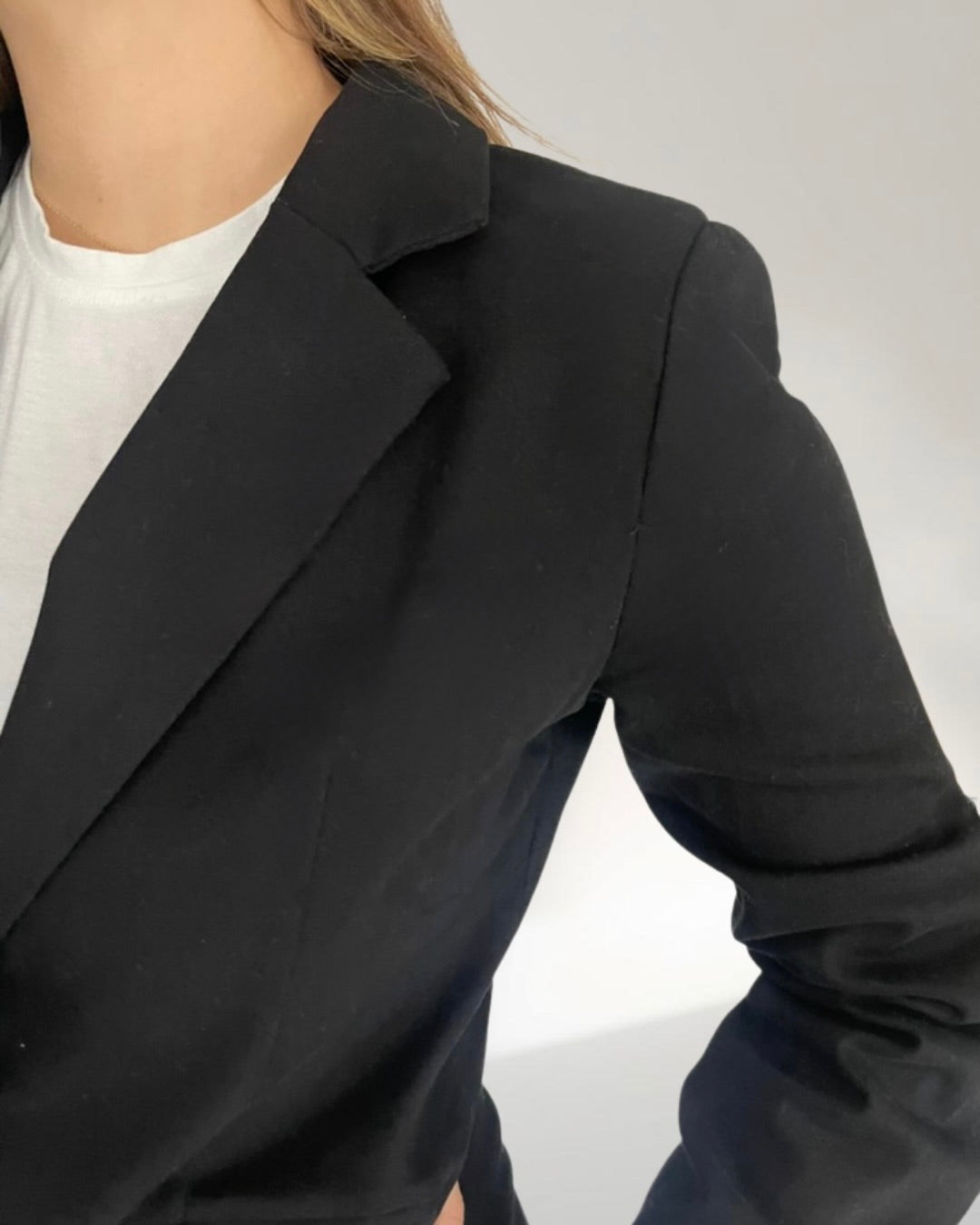 close up shot of the blazer's lapel