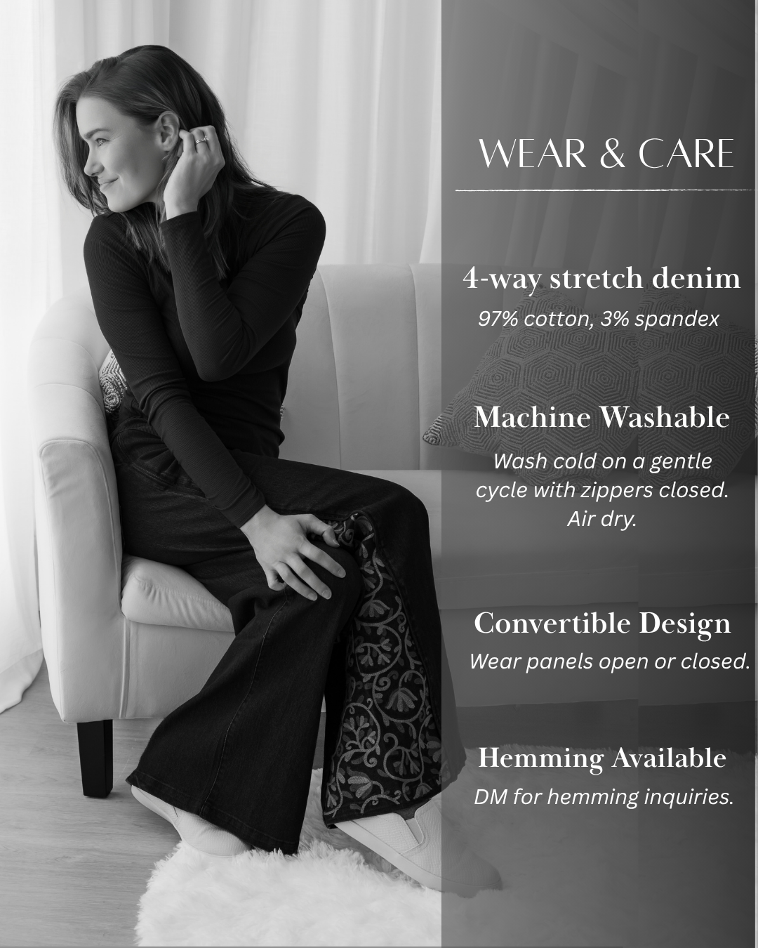 Wear and Care guide for the DuoCut Jeans