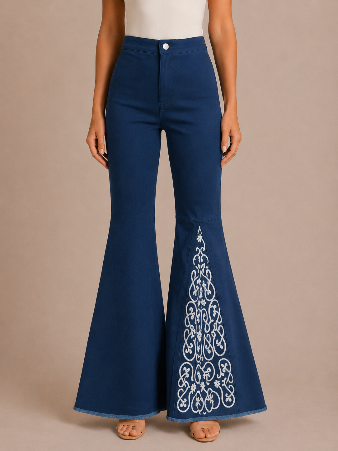 Navy ShiftFlare with one side zipped closed
