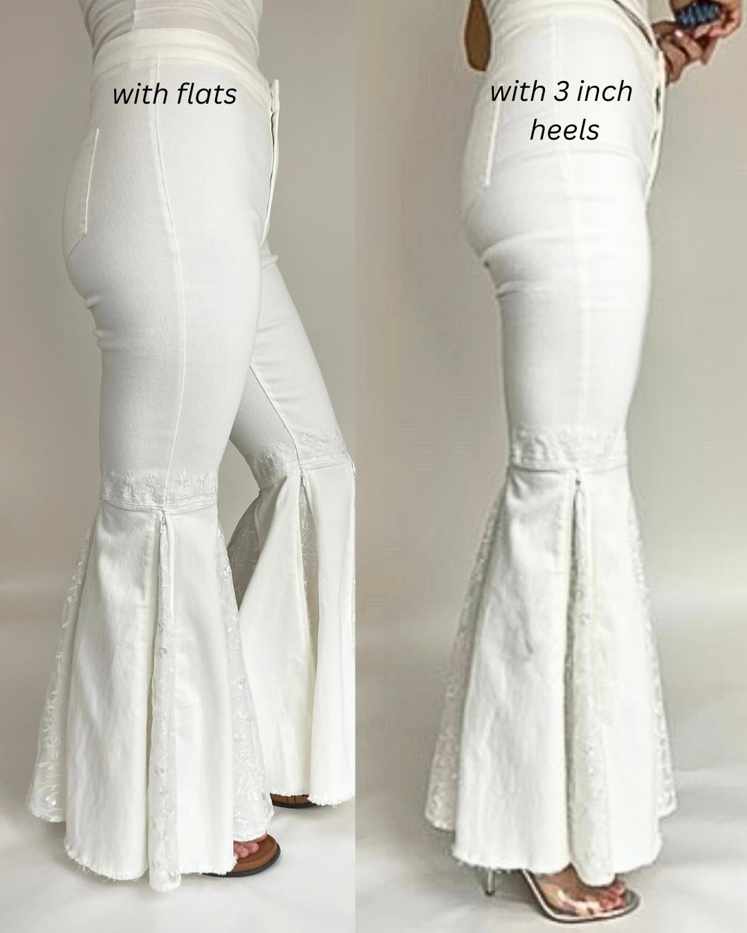 styled with heels and flats everafter jeans